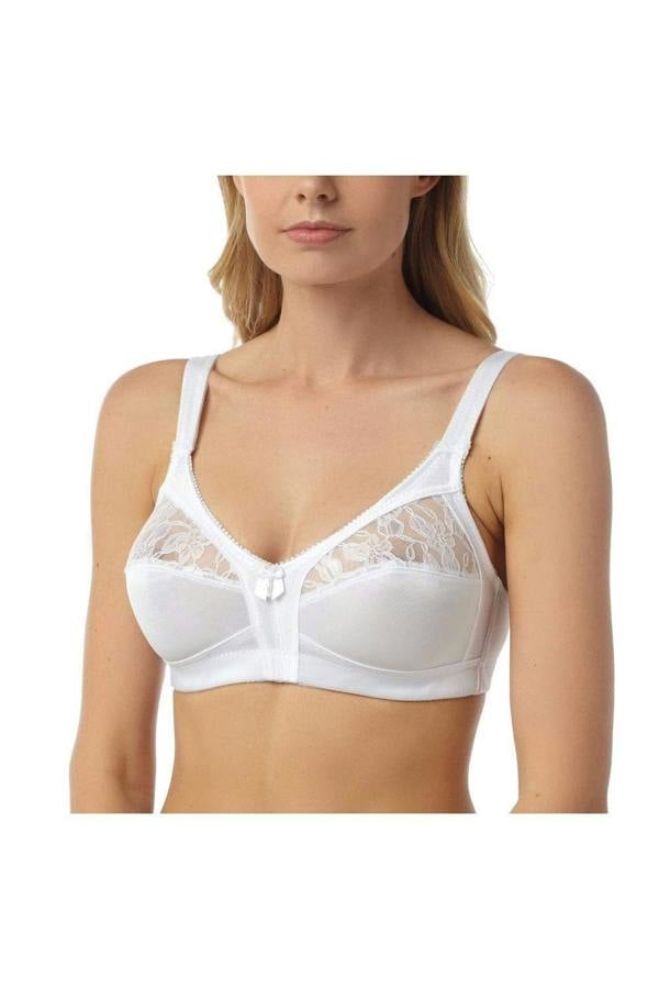 Camille Womens Non Wired White Bra