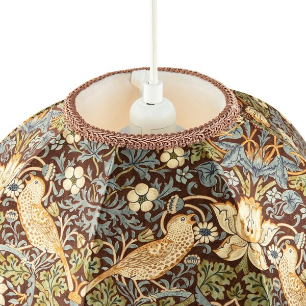 Victorian Designed Vintage Lamp Shade with Green and Blue Floral Decor Image 3