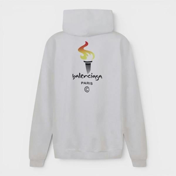Balenciaga Paris Olympics Oversized Hoodie White