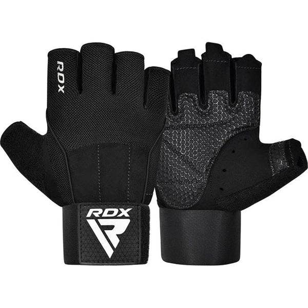 RDX Sports GYM WEIGHT LIFTING GLOVES W3 BLACK WITH EVA PADDING PLUS