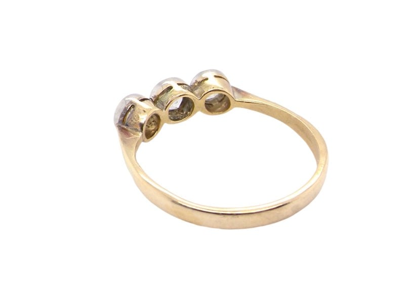 rear view  three stone ring