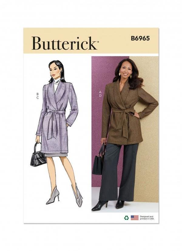 Butterick Sewing Pattern 6965, Jackets, Skirts, Trousers for Women, B5 (8-10-12-14-16) - Easy