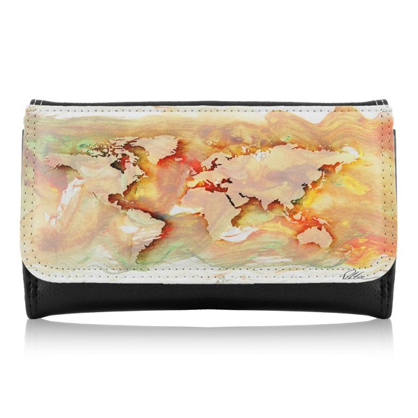 Benjamin Tate Design Square World Maxi Purse