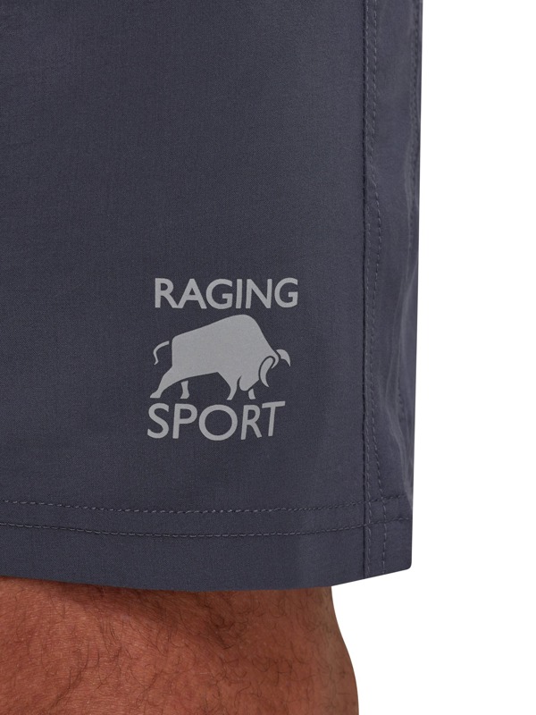 Raging Bull Mens RB Sport Logo Running Shorts - Dark Grey Marl