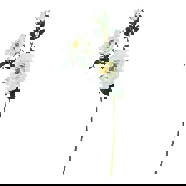 Hill Interiors The Natural Garden Collection Tea Rose Artificial Flower - White