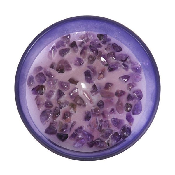 Serano Third Eye Chakra Lavender Crystal Chip Candle