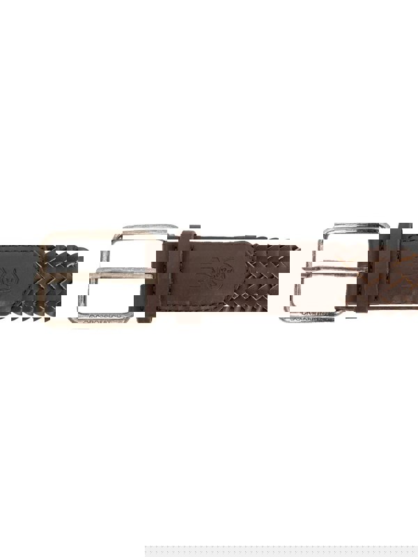 Crosshatch Pretzel Woven Belt Brown