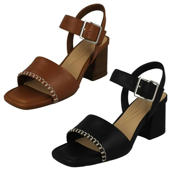 Clarks Ladies Clarks Square Toe Sandals Siara 65 Buckle