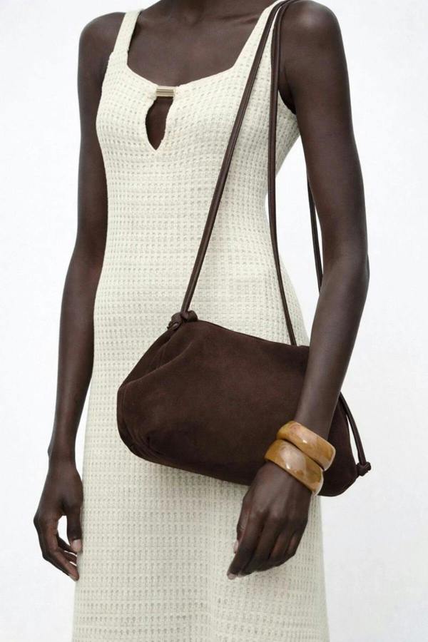 WOVCOR Suede Magnetic Clasp Women's Shoulder Bag