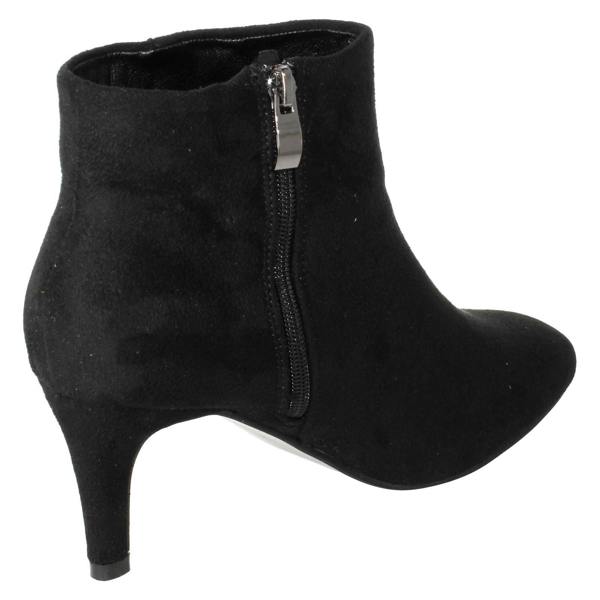 Ladies Collection High Heel Ankle Boots with Zip Fastening F51236