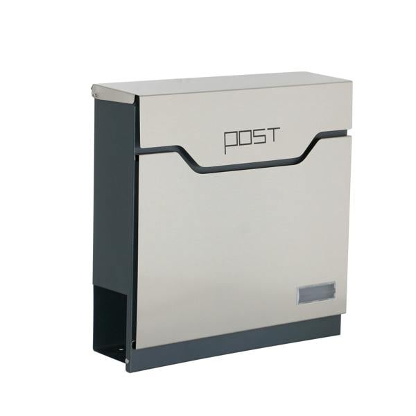 Phoenix Safe Phoenix Estilo Top Loading Letter Box MB0123KS in Stainless Steel with Key Lock