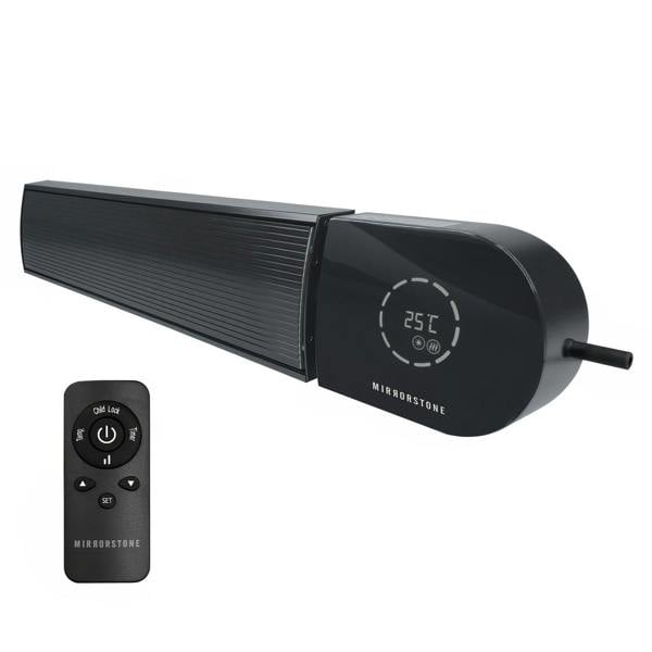 Mirrorstone Heating 1.2kW Ionis Remote Controllable Wi-Fi Infrared Bar Heater (Black)