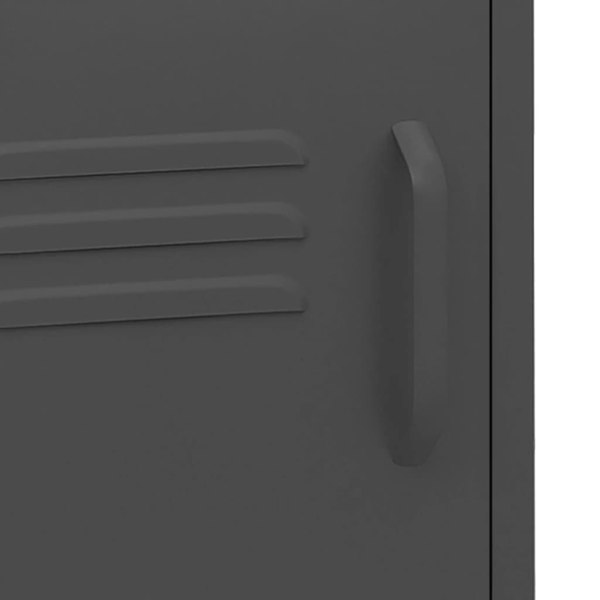 Berkfield Nightstand Anthracite 35x35x51 cm Steel