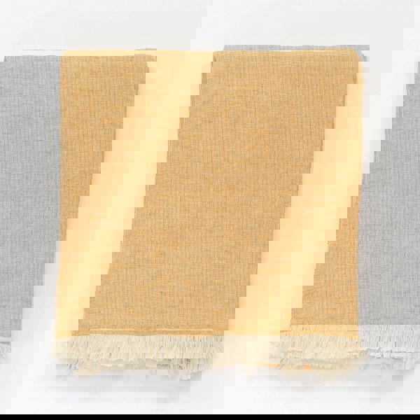 plain linen and cotton blended blankets, coral