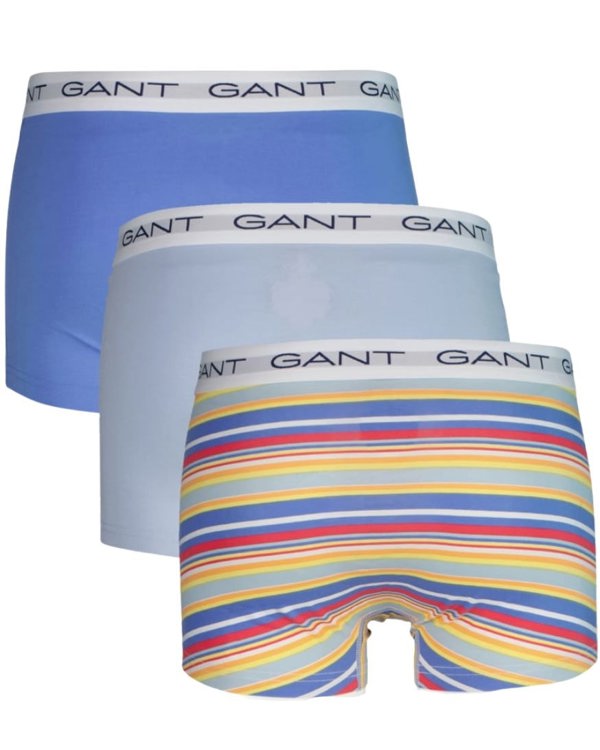 GANT 3-Pack Stripe Print Boxer Trunks, Perfect Blue