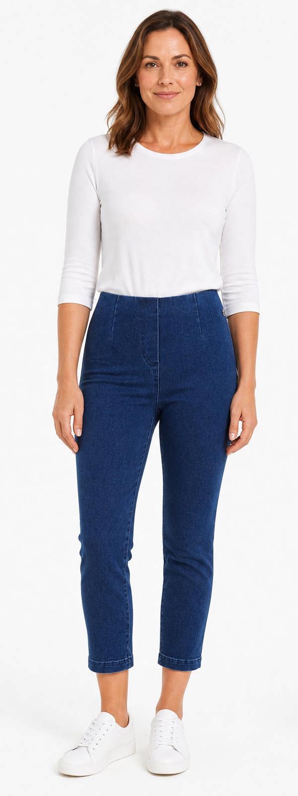 PennyPlain Cropped Jeggings -Blue Wash