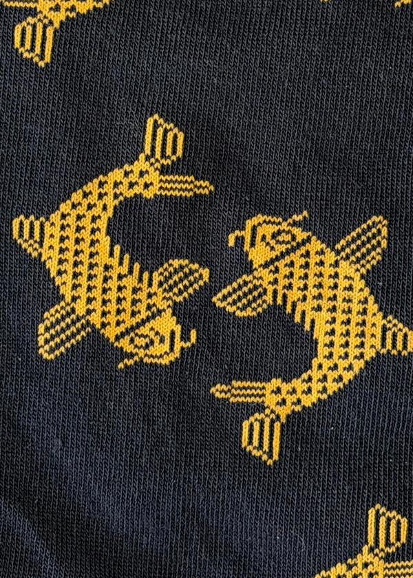 Jemsox Carps (Black) Premium Pattern Socks | Cotton-Rich Fish Design Socks by Jemsox