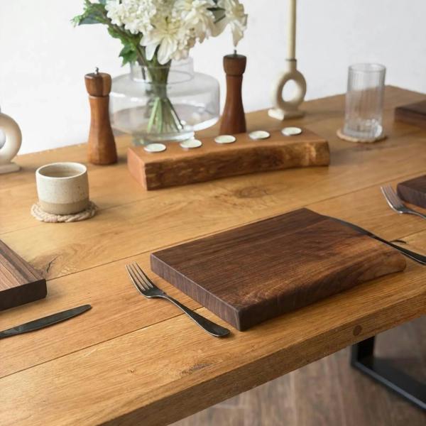 Giraffes & Craftz Live Edge Walnut Placemats - XL Thick Luxury Live Edge Placemats