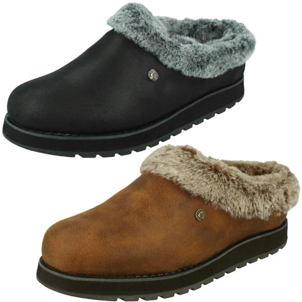 Skechers Ladies Skechers Memory Foam Mule Slippers Keepsakes Rem 31214