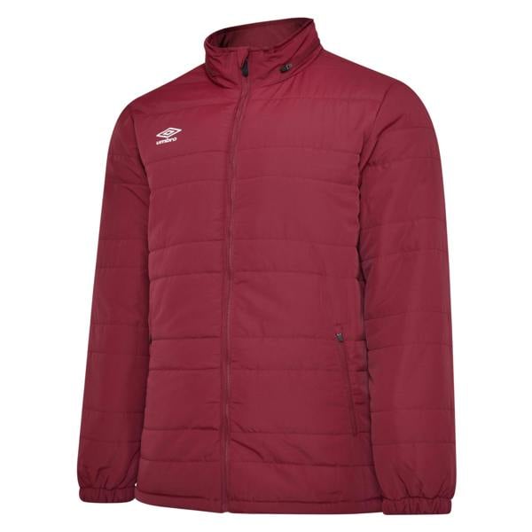 Umbro Childrens/Kids Club Essential Bench Jacket - New Claret