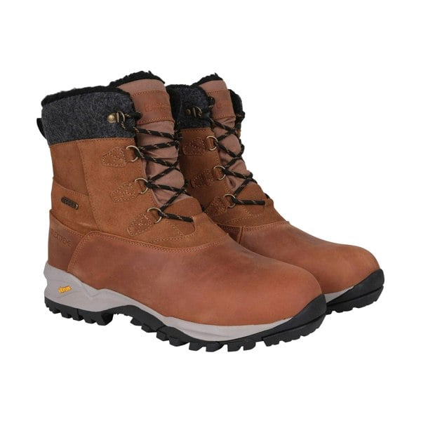 Mountain Warehouse Mens Tallin Leather Waterproof Thermal Snow Boots - Tan