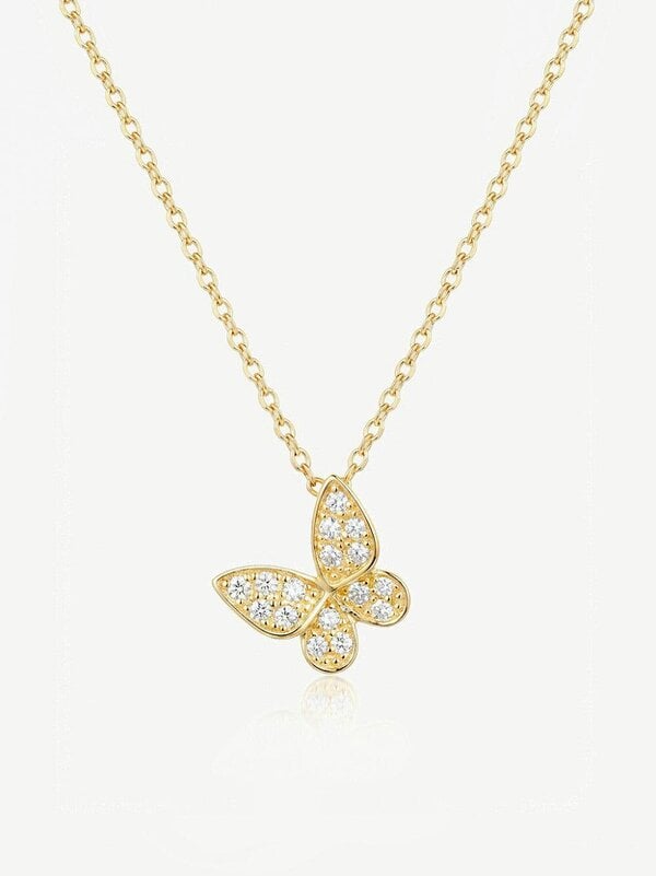 MUCHV Dainty Butterfly Necklace - Gold