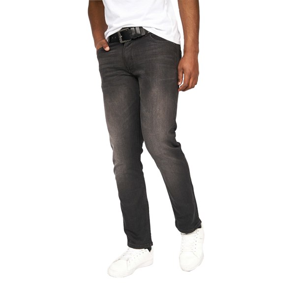 Crosshatch Mens Cadman Straight Jeans - Black Wash