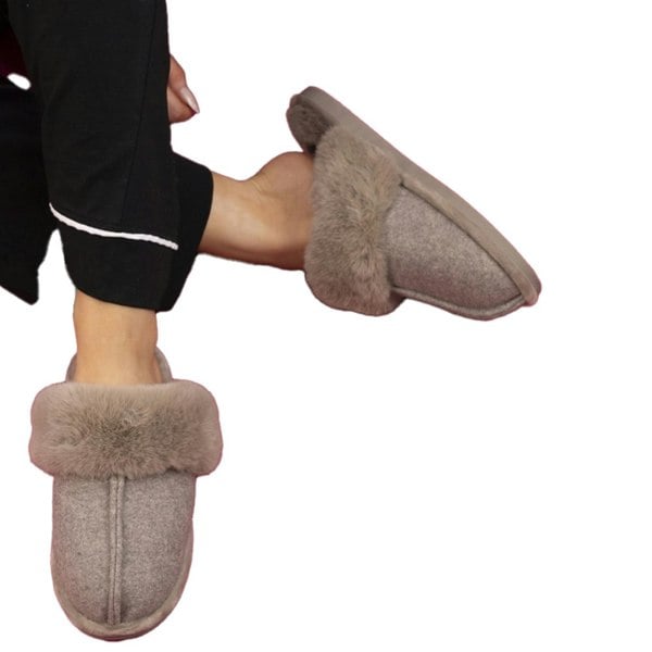 Lunar Womens/Ladies Carol Slippers - Taupe