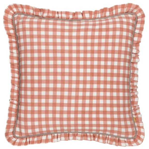 Furn Maude Reversible Gingham Cushion Cover - Rose