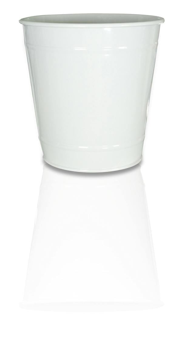 St Helens 5" Metal Plant Pot White