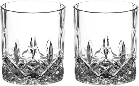 Diamante Dorchester Whisky Tumblers with Tray - Set of 2