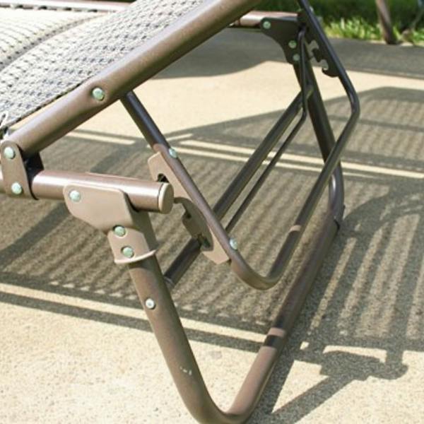The Garden Marketplace Luxury Padded Lay Flat Garden Sun Loungers Brown (Set of 2)
