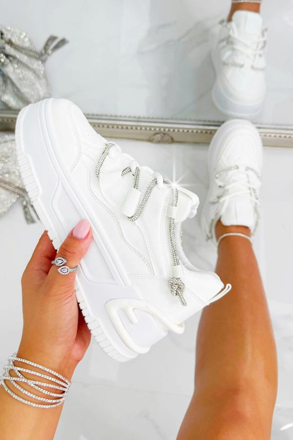 Love Lemonade Crystal Spark Trainers White
