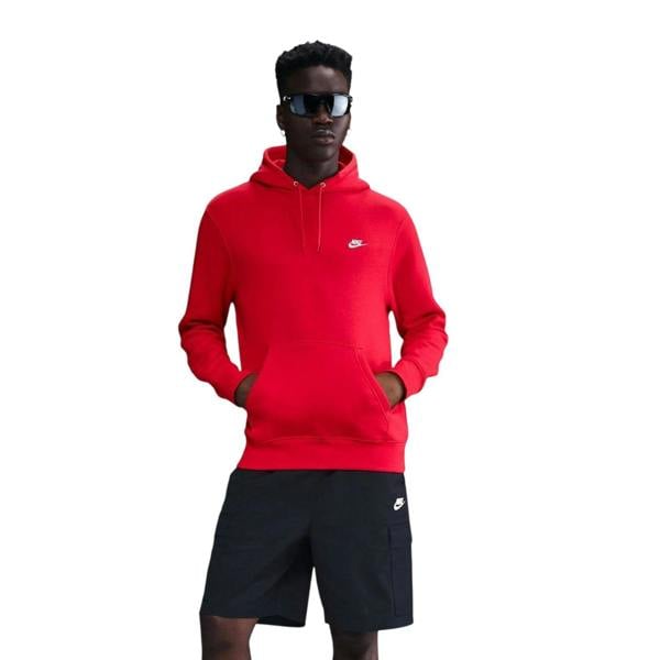Nike Mens Club Fleece Pullover Hoodie - Uni Red - 