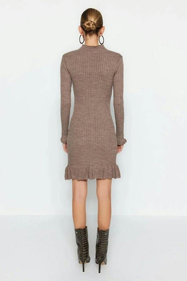 WOVCOR Mini Flounce Detailed Knit Dress