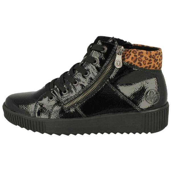 Rieker Ladies Rieker Patterned Cuff Detailed Ankle Boots M6434