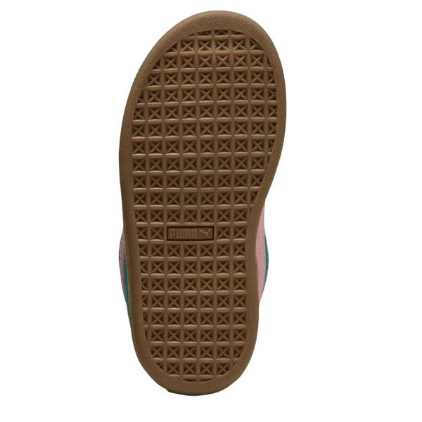 Puma Childrens/Kids XL Leather Low Cut Trainers - Green/Pink - 