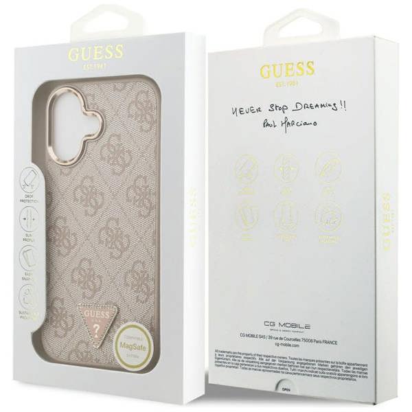 Guess 4G Triangle Logo Case with MagSafe for iPhone 17 6.3" Rose Gold - GUHMP17SP4GTDGMP