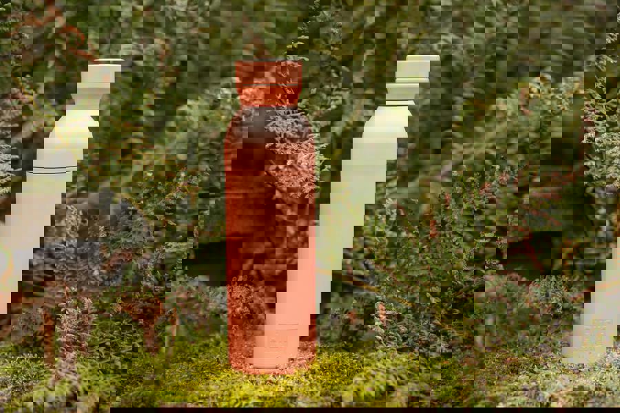 Built New York BUILT Planet Bottle, 500ml Recycled Reusable Water Bottle with Leakproof Lid - Coral Pink