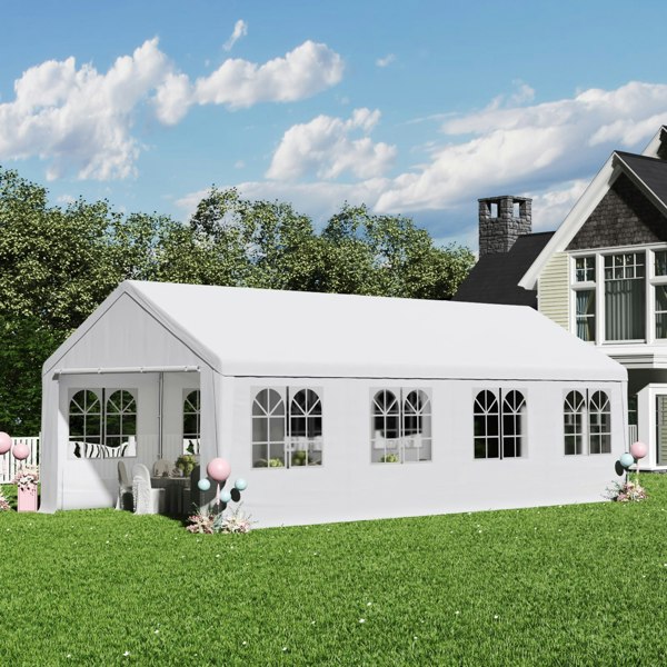 Living and Home 4*6m/4*8m Garden Party Tent with Removable Sidewalls and Doors