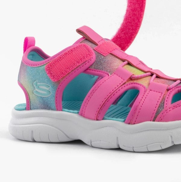 Skechers FLEX SPLASH - DAYLIGHT SHIMMER Girls Sandals Hot Pink /Multi