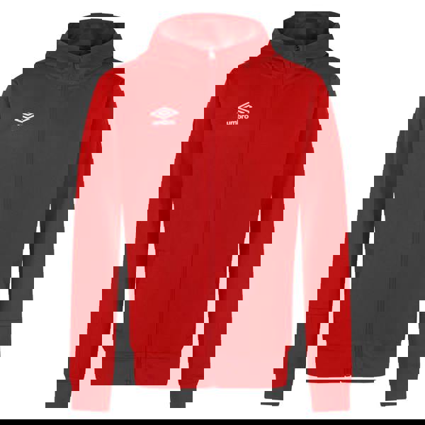 Umbro Childrens/Kids Total Training Knitted Hoodie - Vermillion/Black