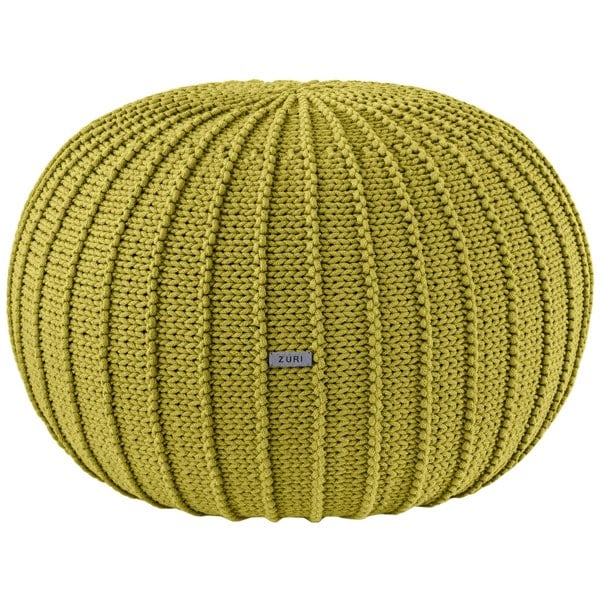 Zuri House Knitted pouffe, Large | GOLDEN KIWI
