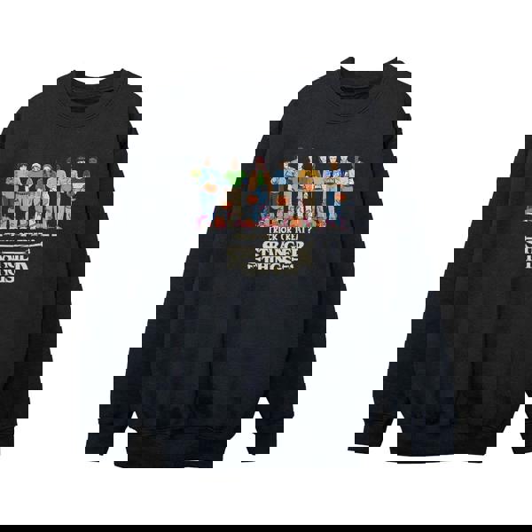 Stranger Things Girls Trick Or Treat Sweatshirt - Black - 