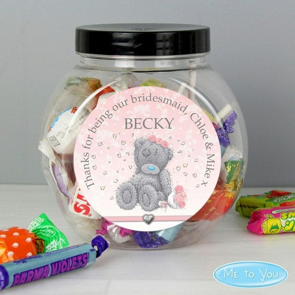 Personalised Memento Company Personalised Me To You Bridesmaid Wedding Sweet Jar