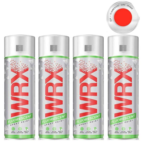 WRX 4X WRX Fluorescent Dark Orange Spray Paint 400ml