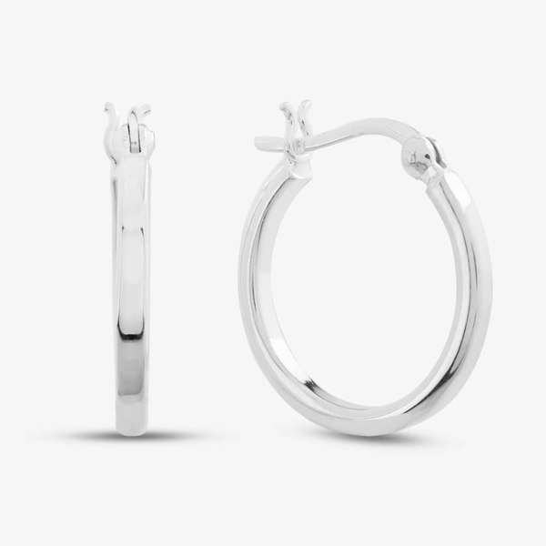 T. H. Baker Sterling Silver 20mm Square-Tube Hoop Earrings 8.53.9109