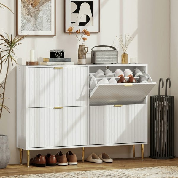 Flip-down Shoe Cabinet