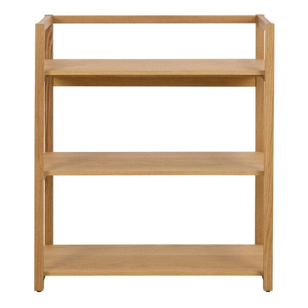 Wyld Haus Kigali Rectangular 3 Shelves Oak Bookcase