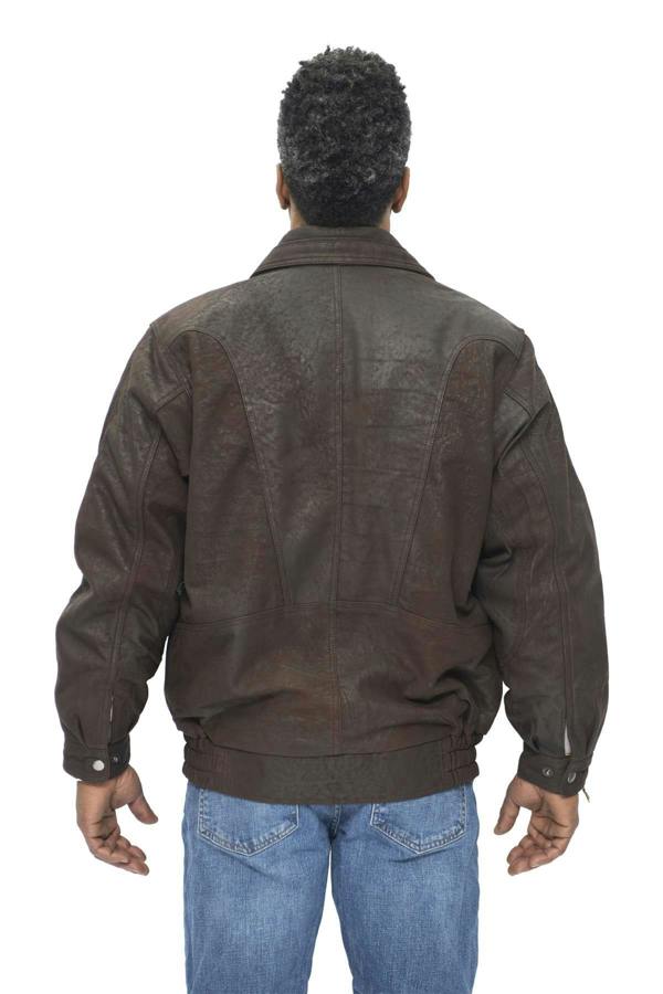 Infinity Leather Mens Classic Harrington Bomber Leather Jacket-Minsk